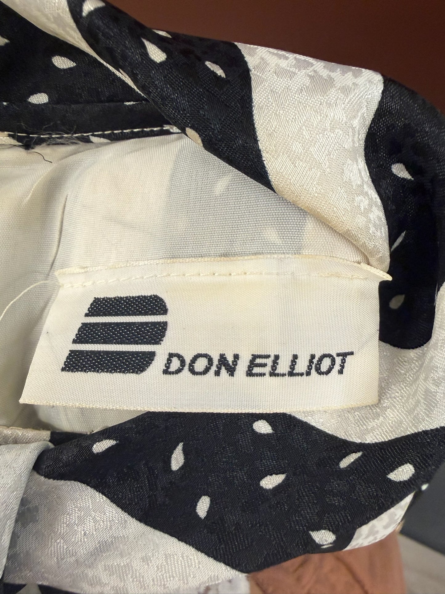Vintage Don Elliot B&W Striped Dress