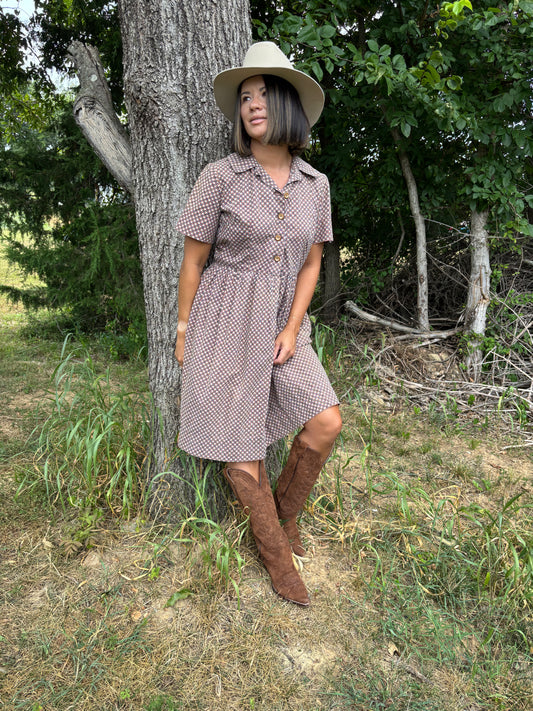 Pinwheel Collared Dress