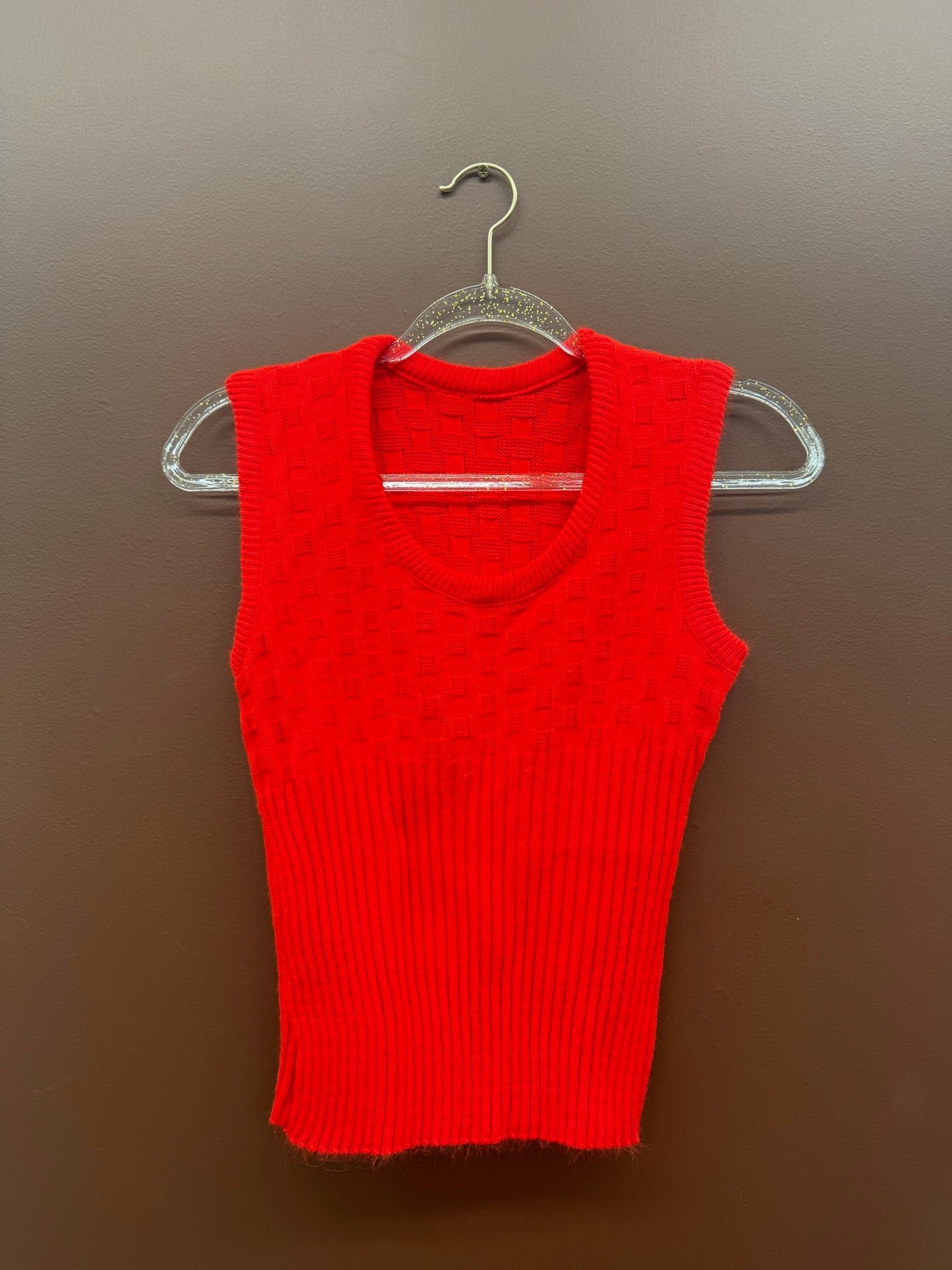 Red Sweater Vest