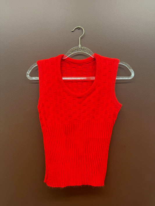 Red Sweater Vest