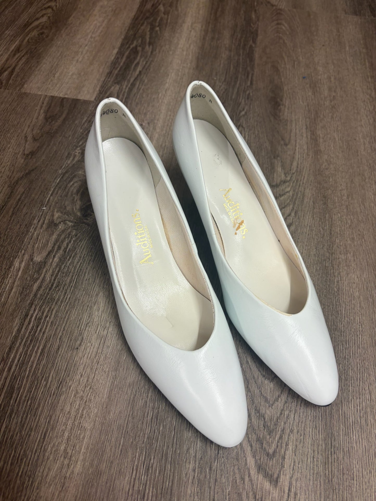 White Leather Pumps