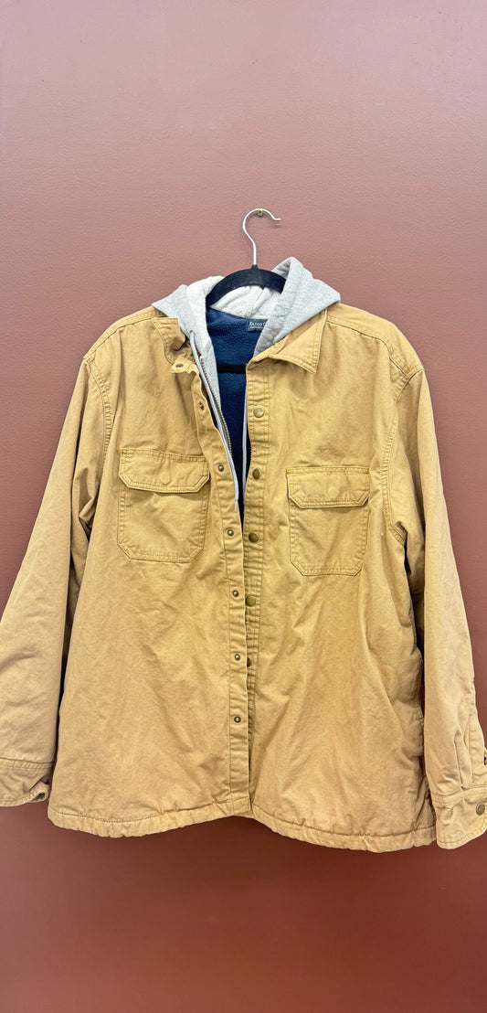 Tan Canvas Coat with Hood