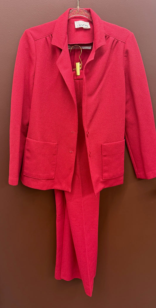 Raspberry Blazer & Slack Set