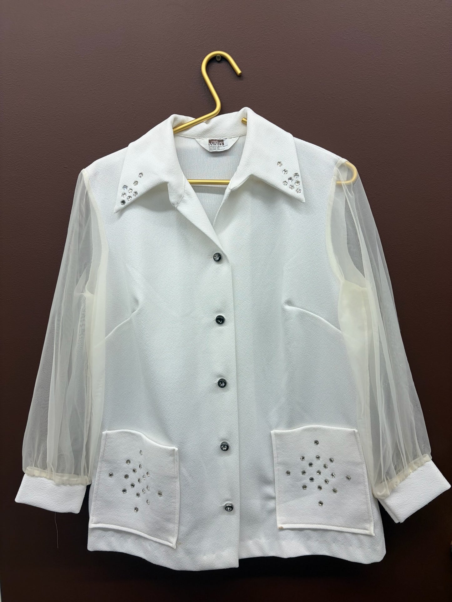 Montgomery Ward 1970’s Rhinestone Blouse