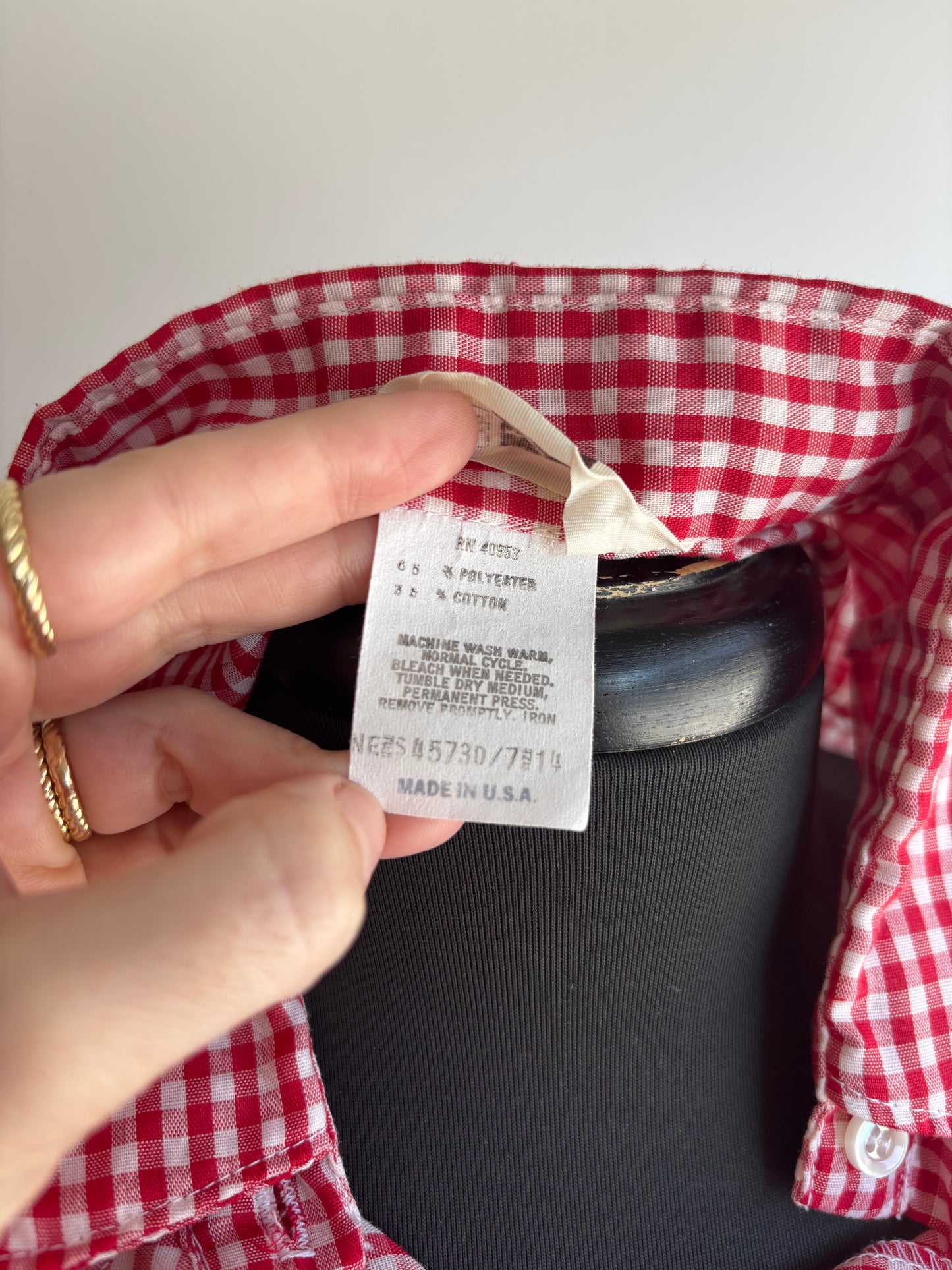 Sears 1970s Gingham Shirt