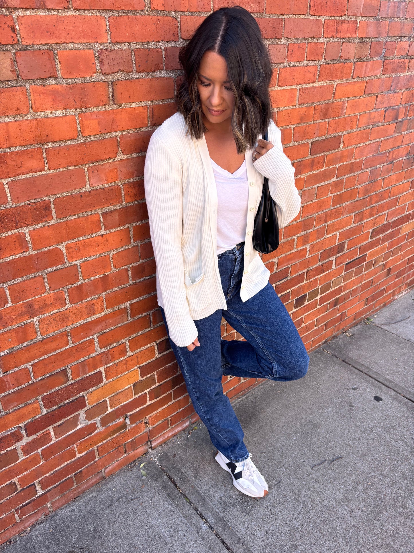 Ivory Button Cardigan