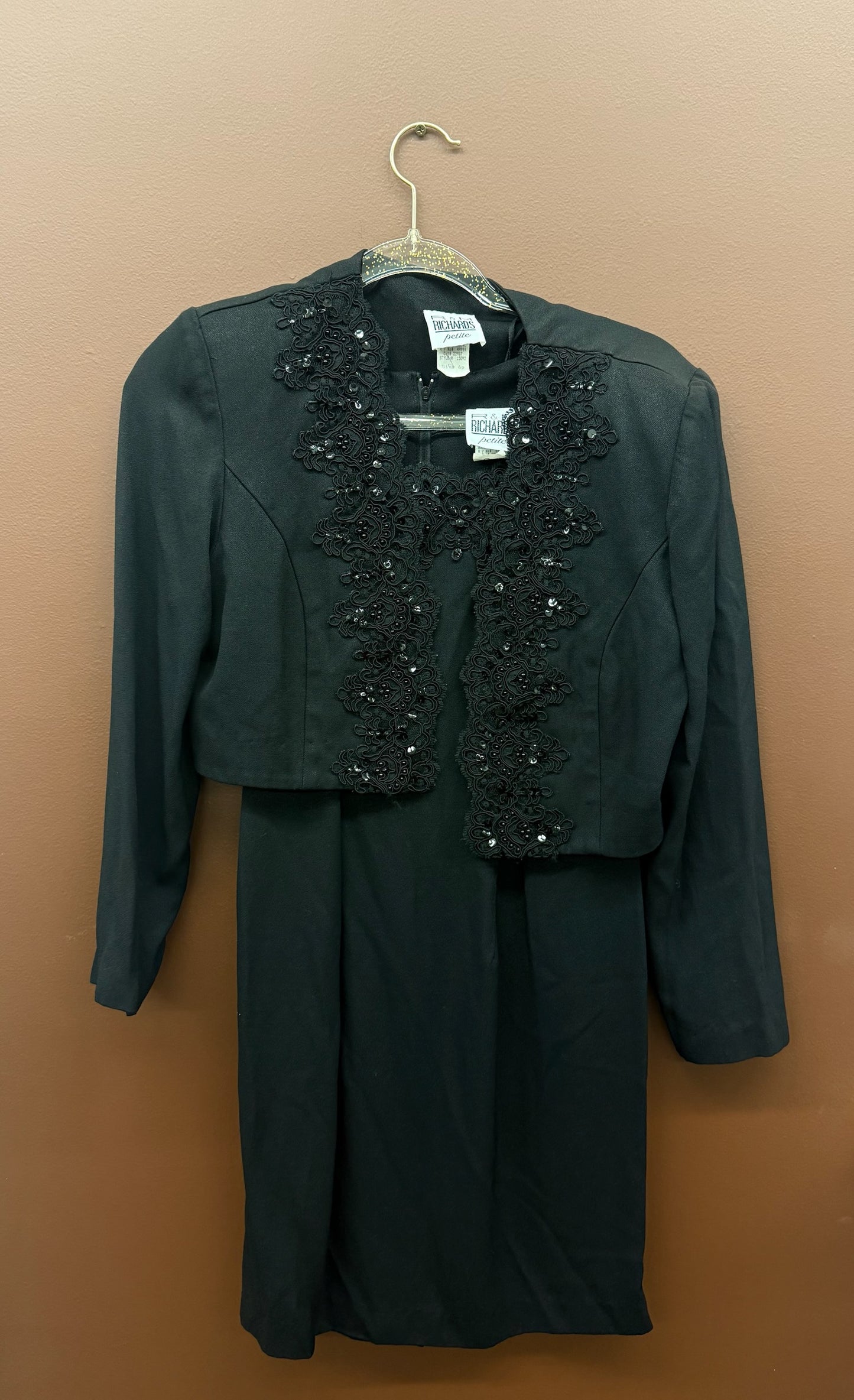 Black Cocktail Dress / Matching Bolero Jacket
