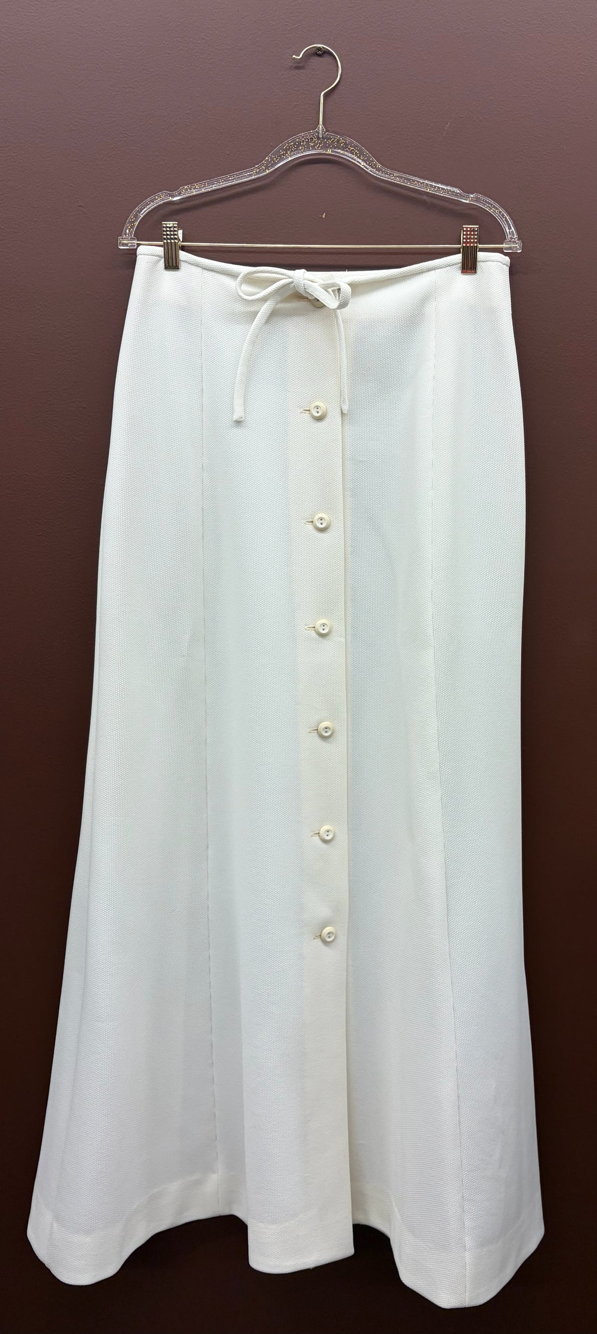 70’s Ivory Floor Length Skirt