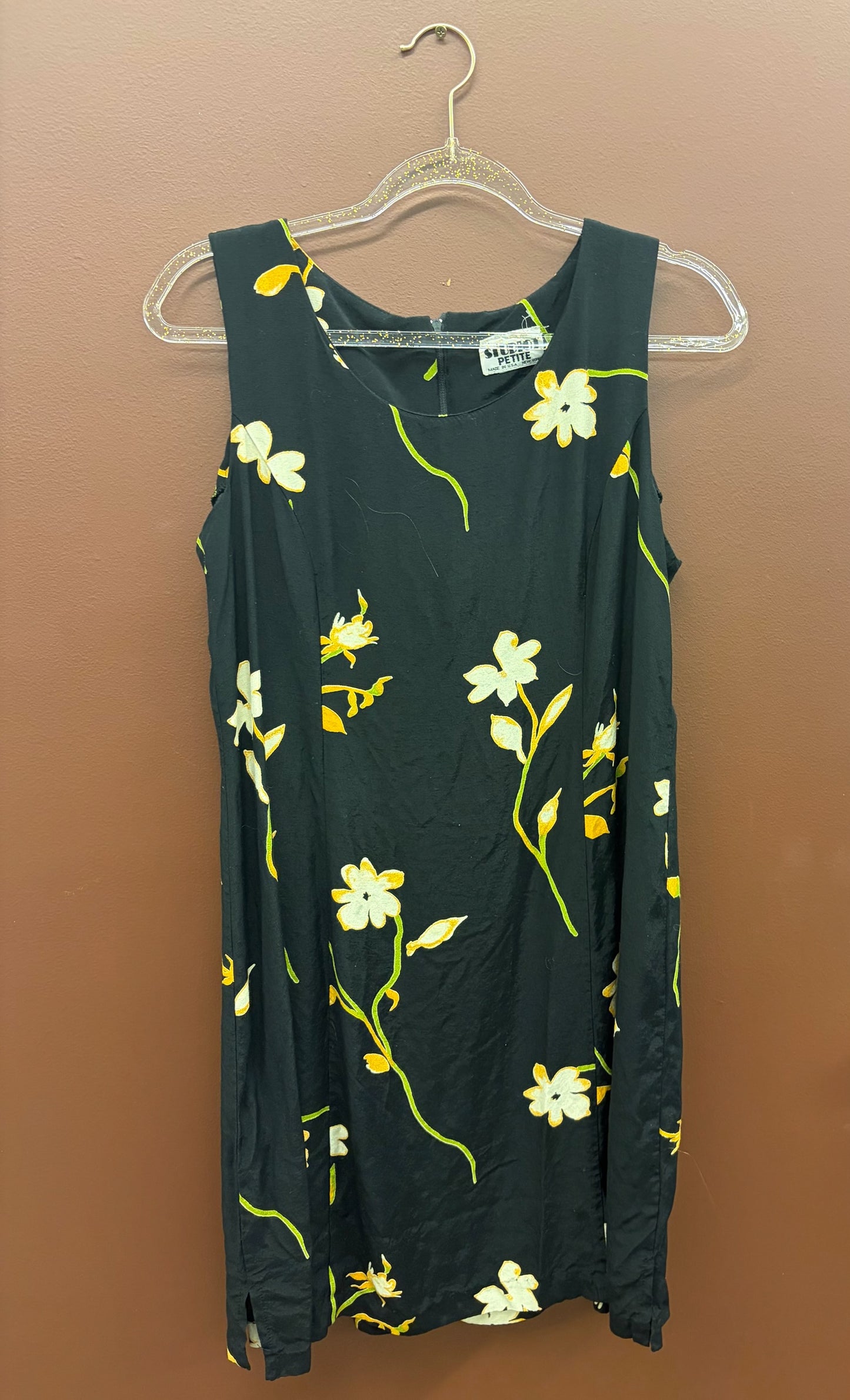 Black Floral Shift Dress