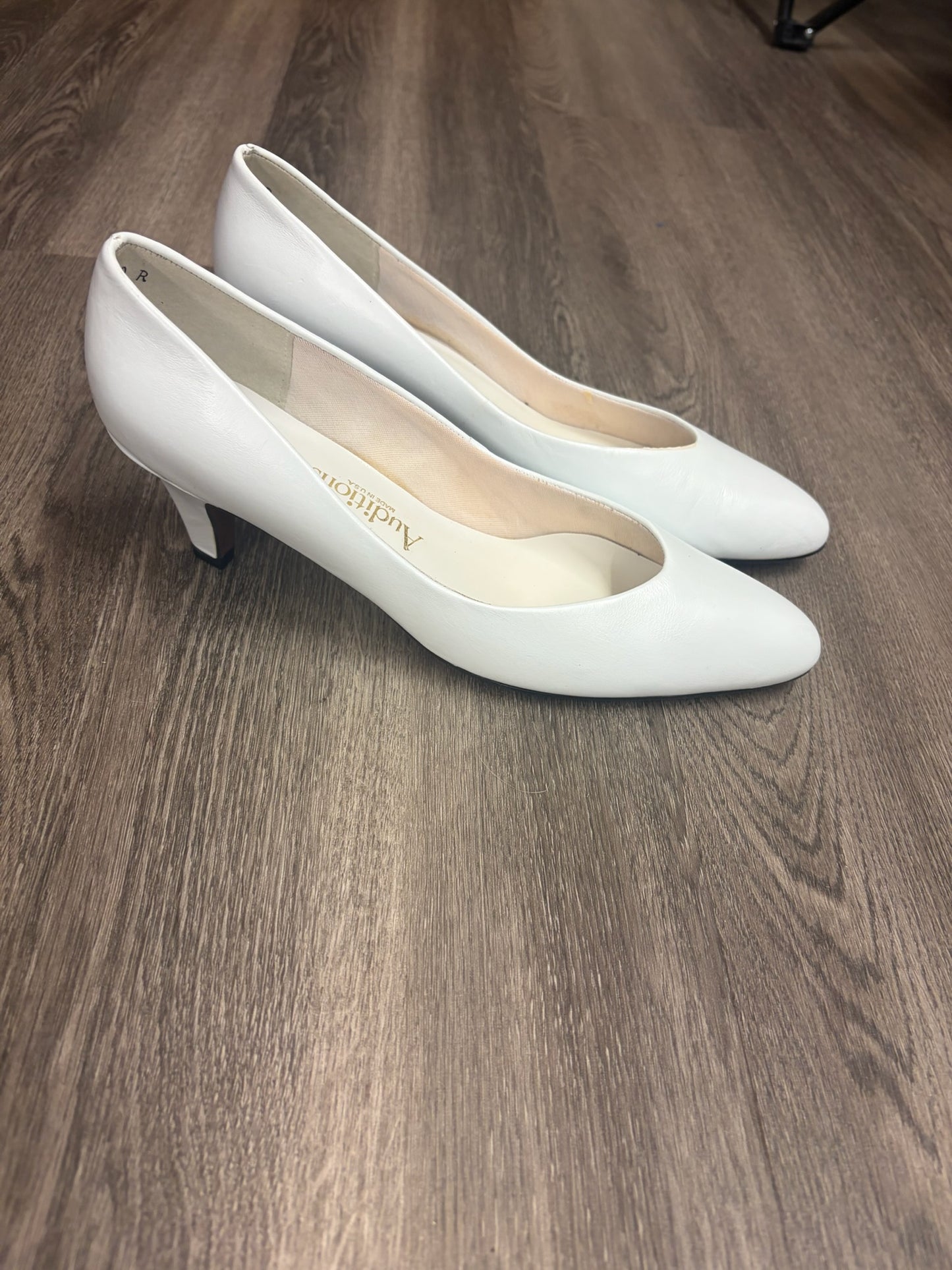 White Leather Pumps