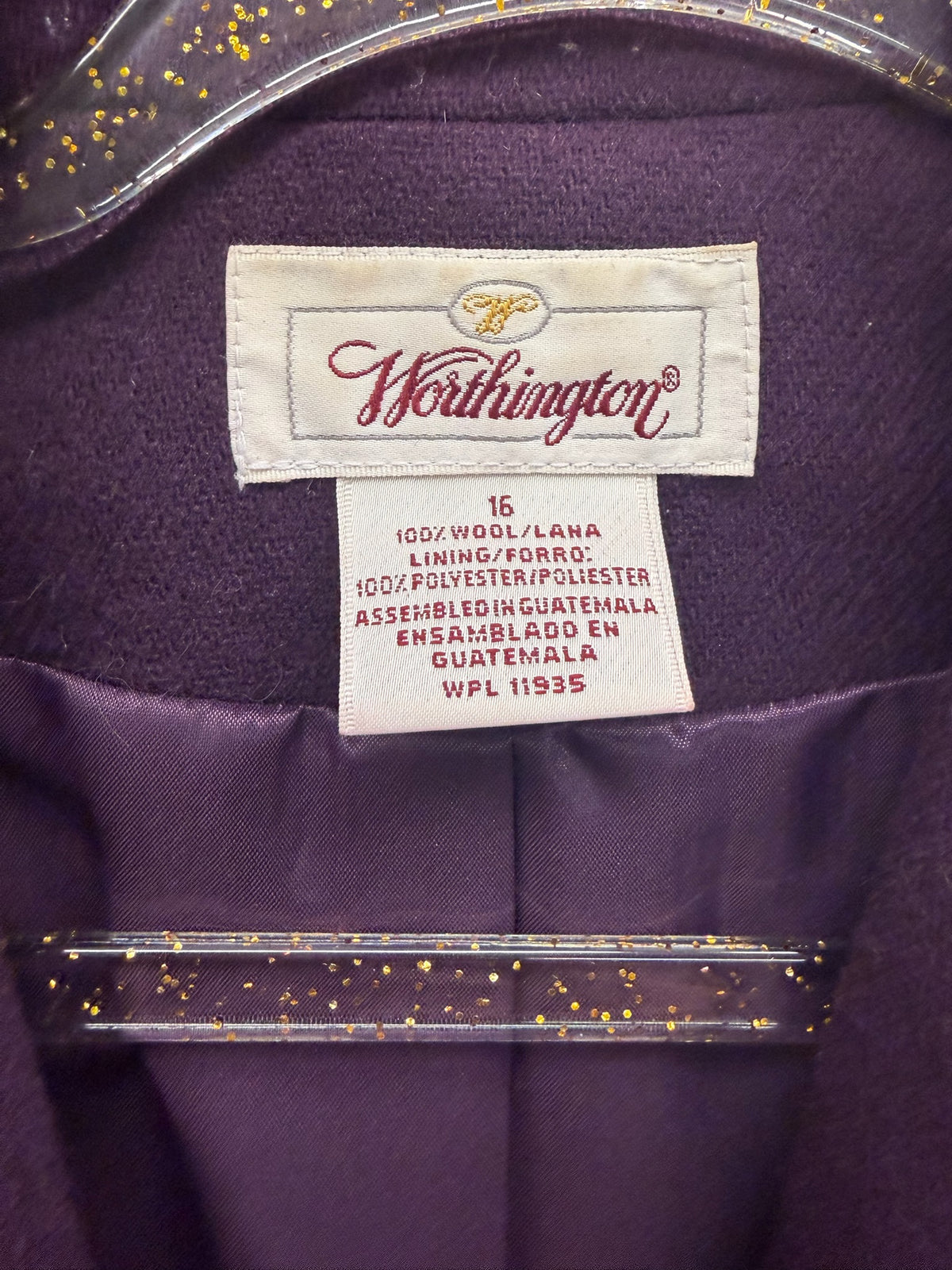 Vintage Purple Wool Blazer