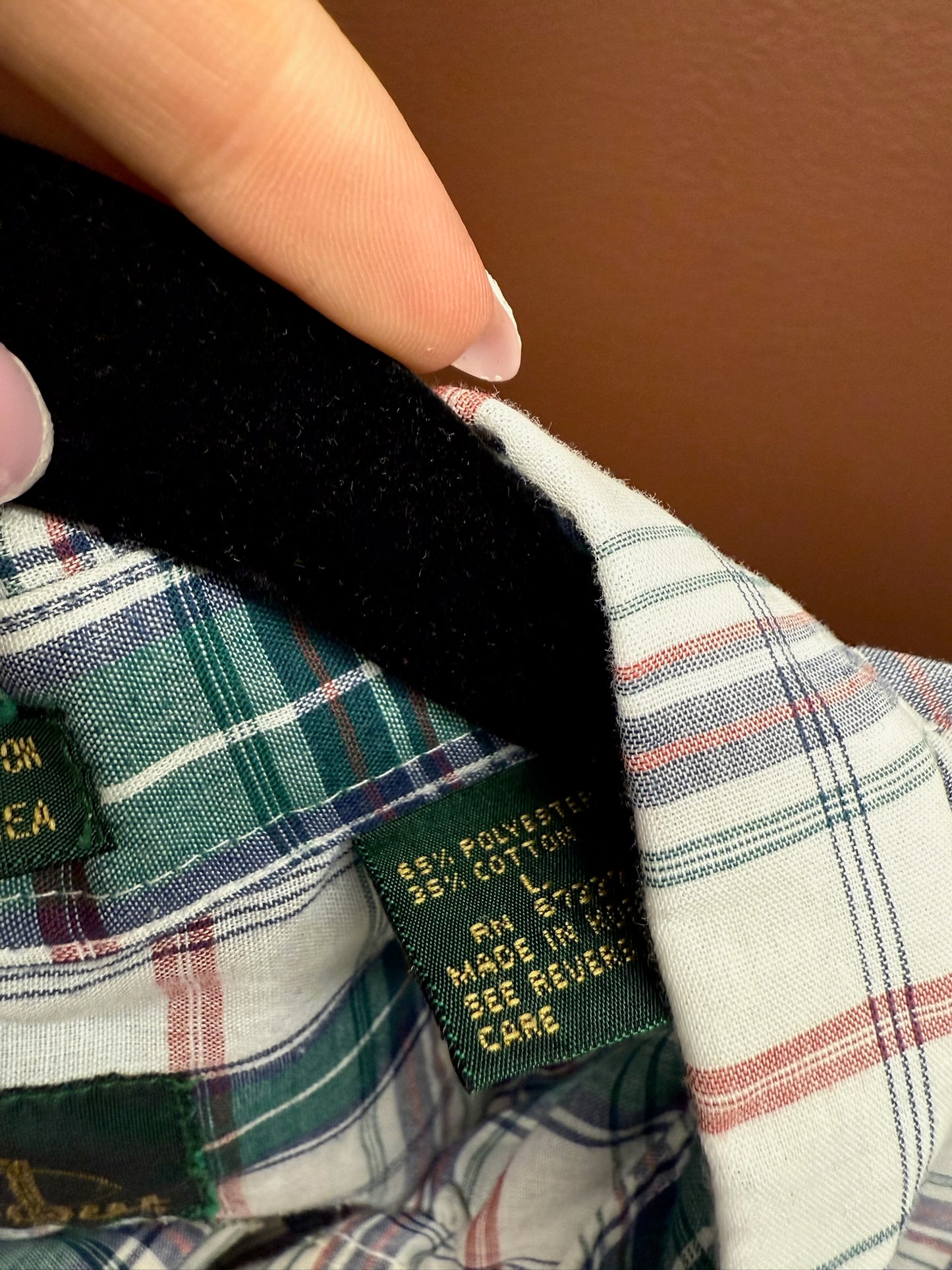 Green Plaid Short Sleeve Button Up