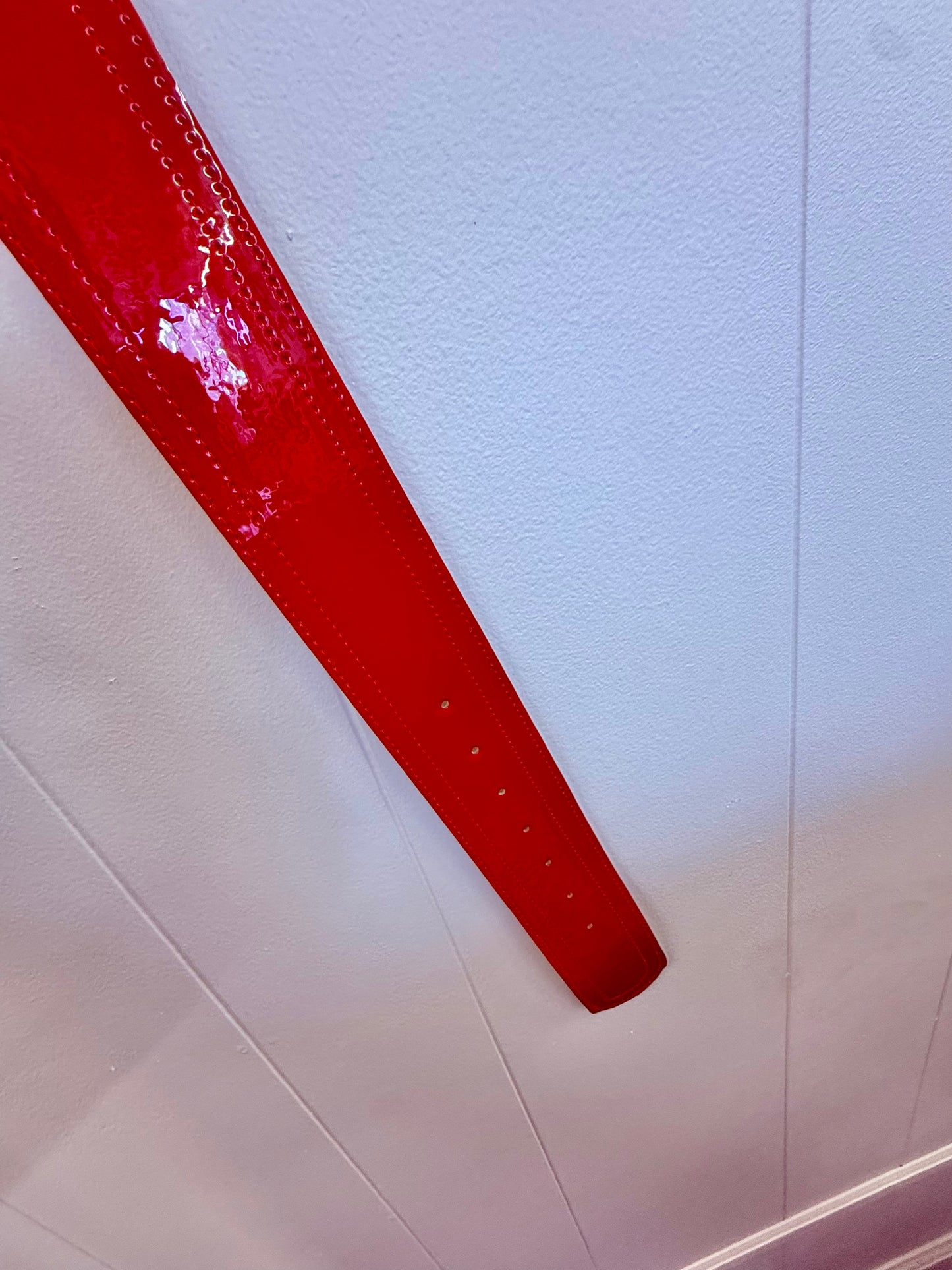 Cherry Red Patten Leather Belt