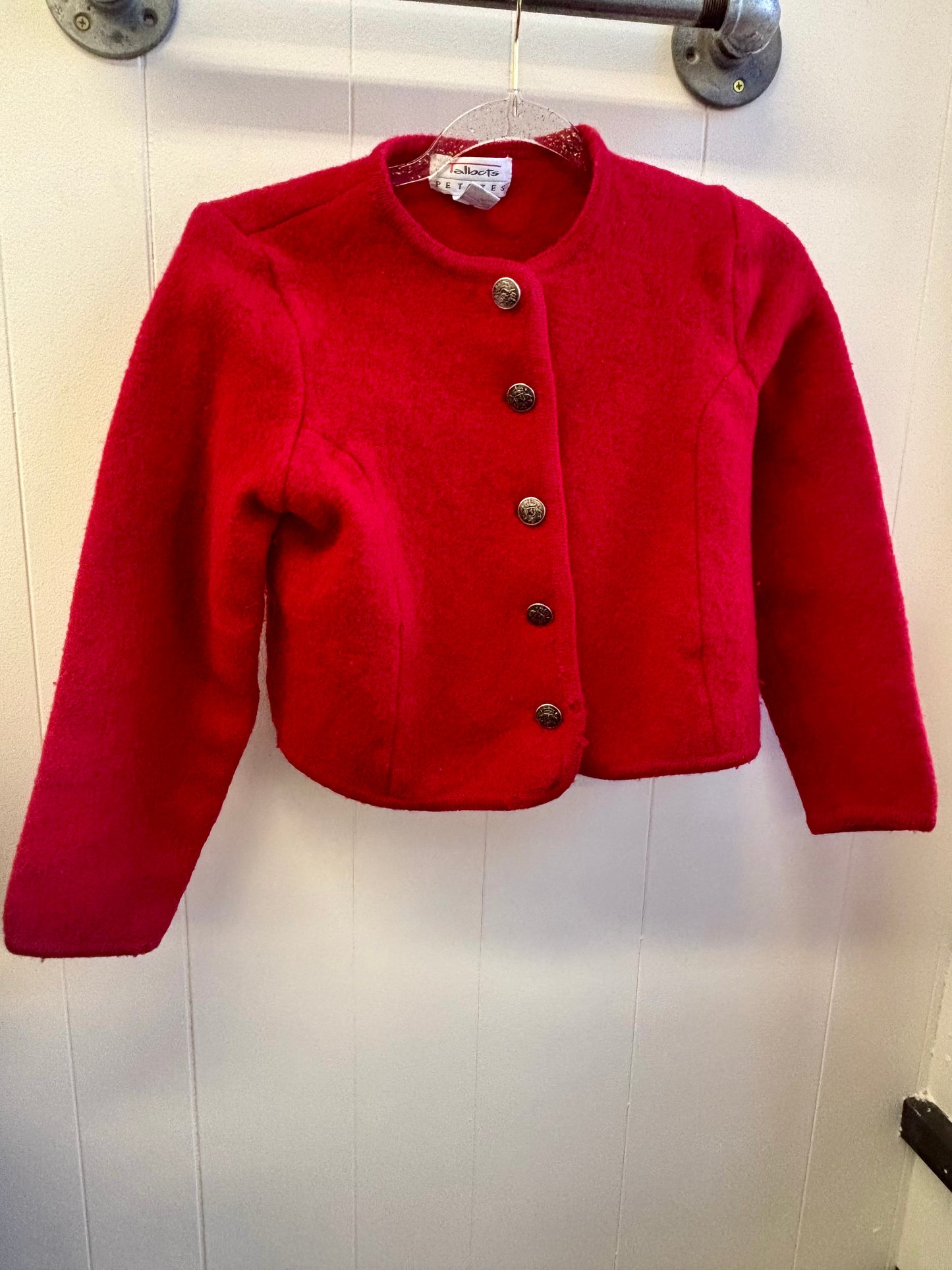 Red Wool Cardigan