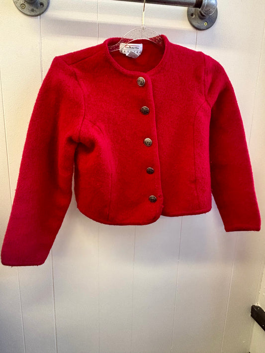 Red Wool Cardigan