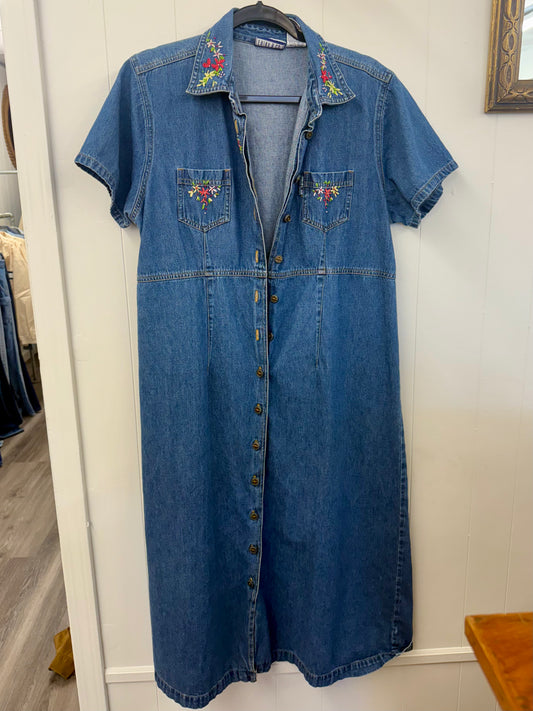 Cottage Core Denim Dress