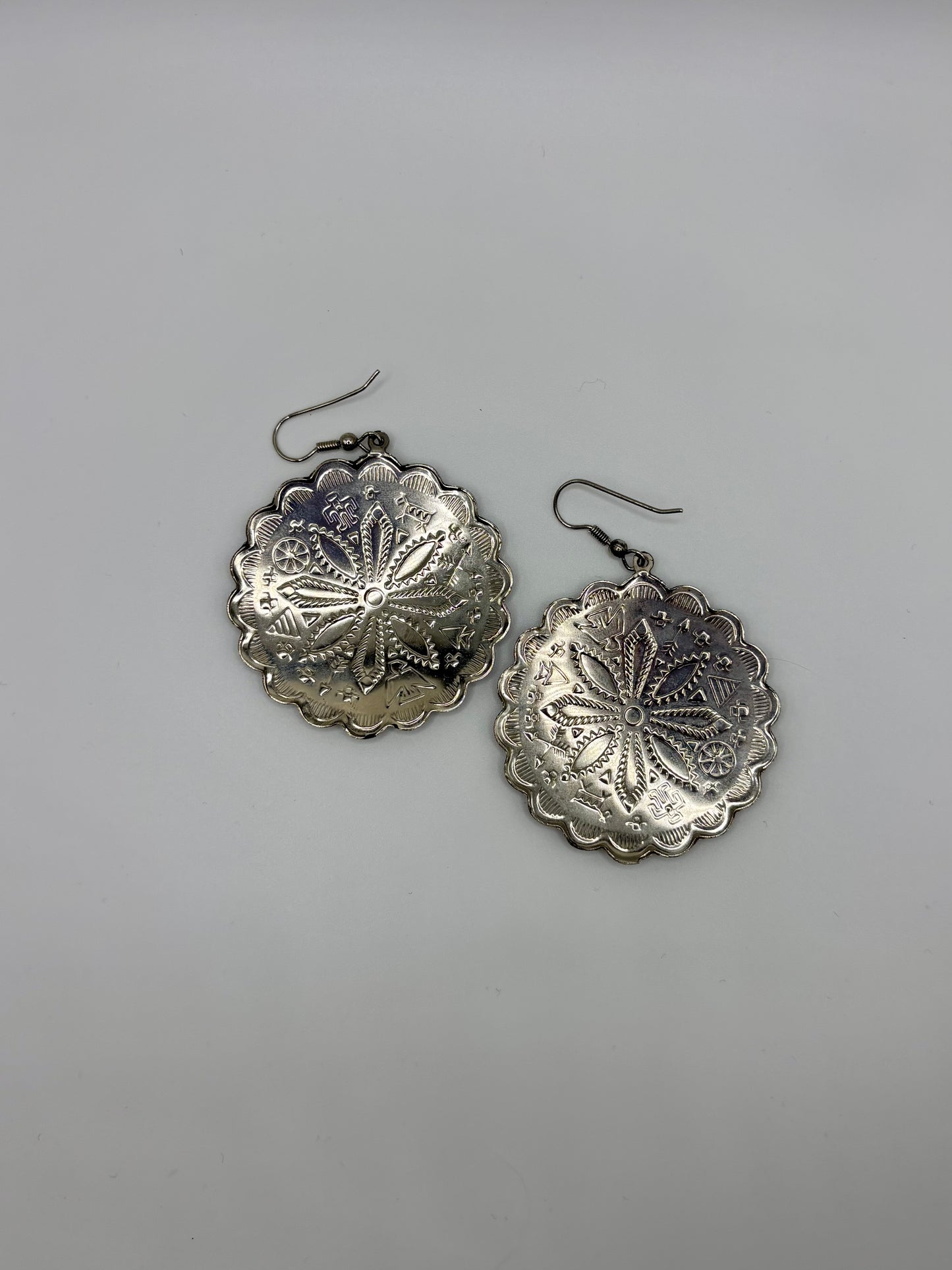 Navajo Stamped Disc Earrings