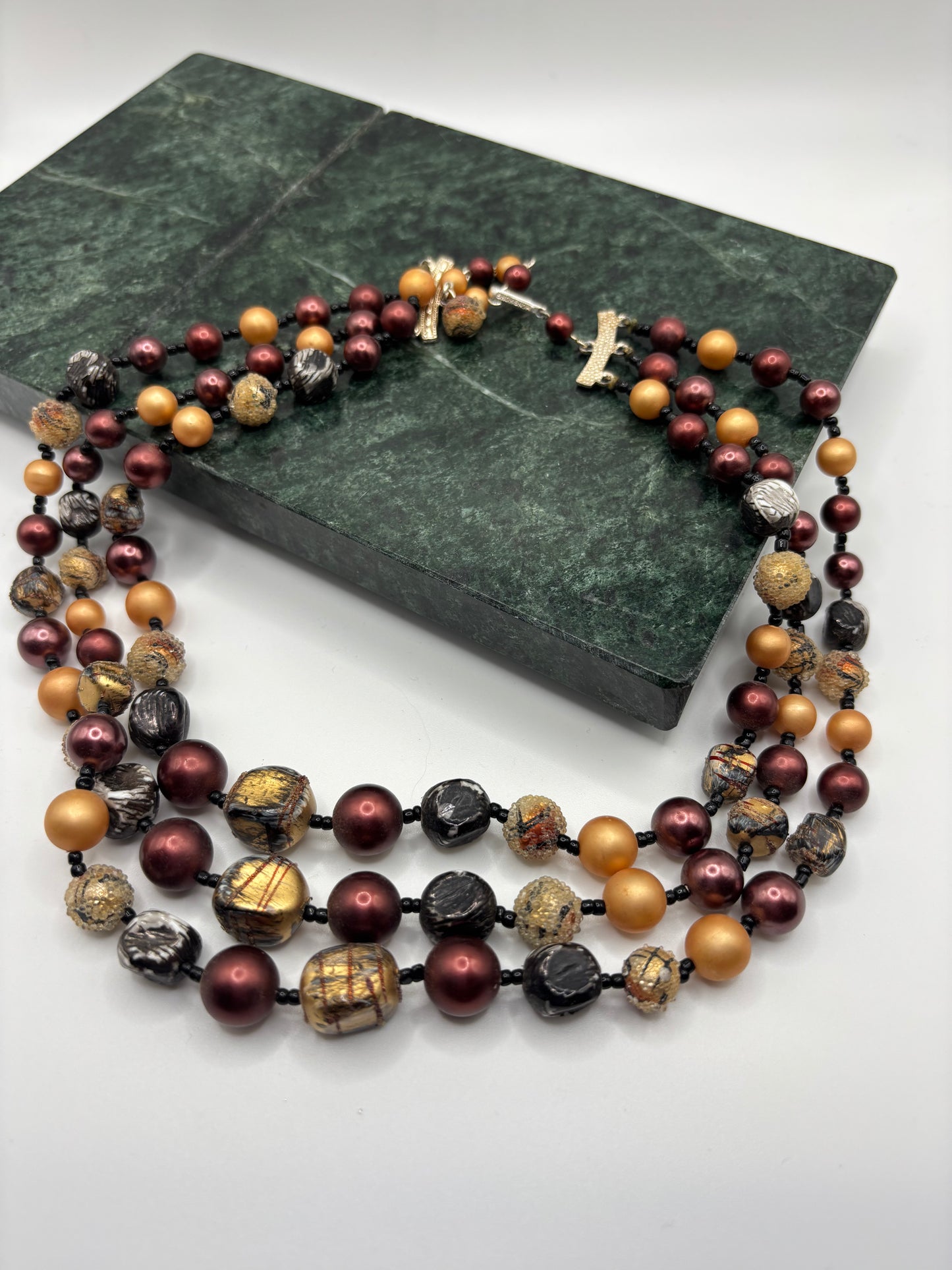 3 Strand Vintage Necklace