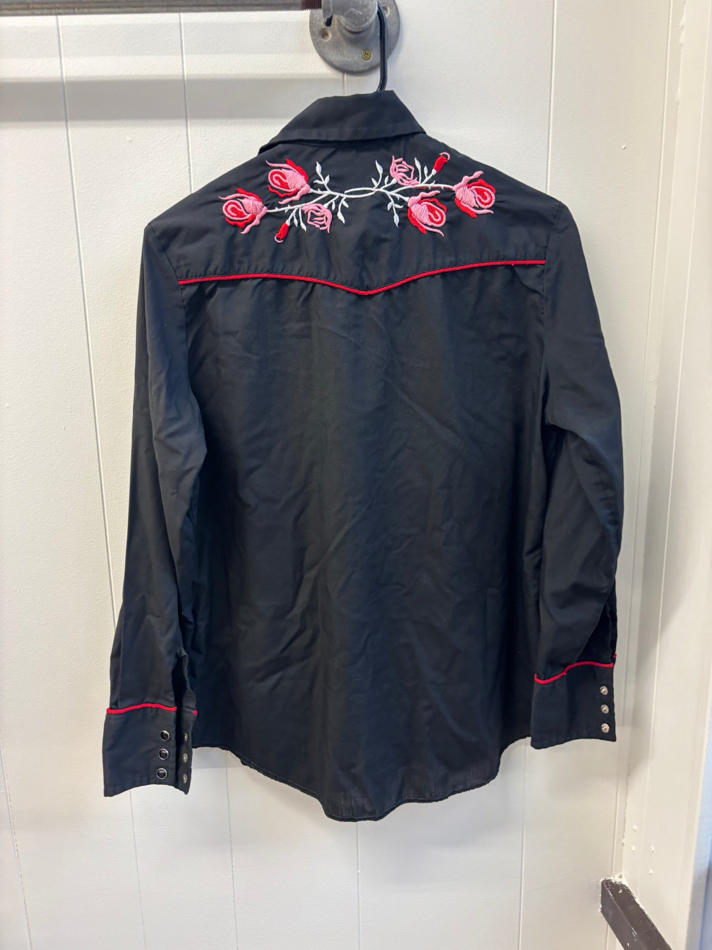 Black Rose Western Top