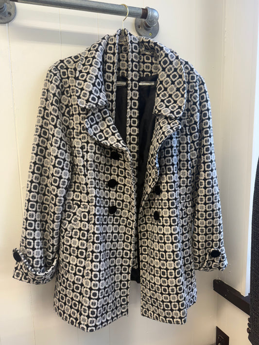 Vintage Checkered Peacoat