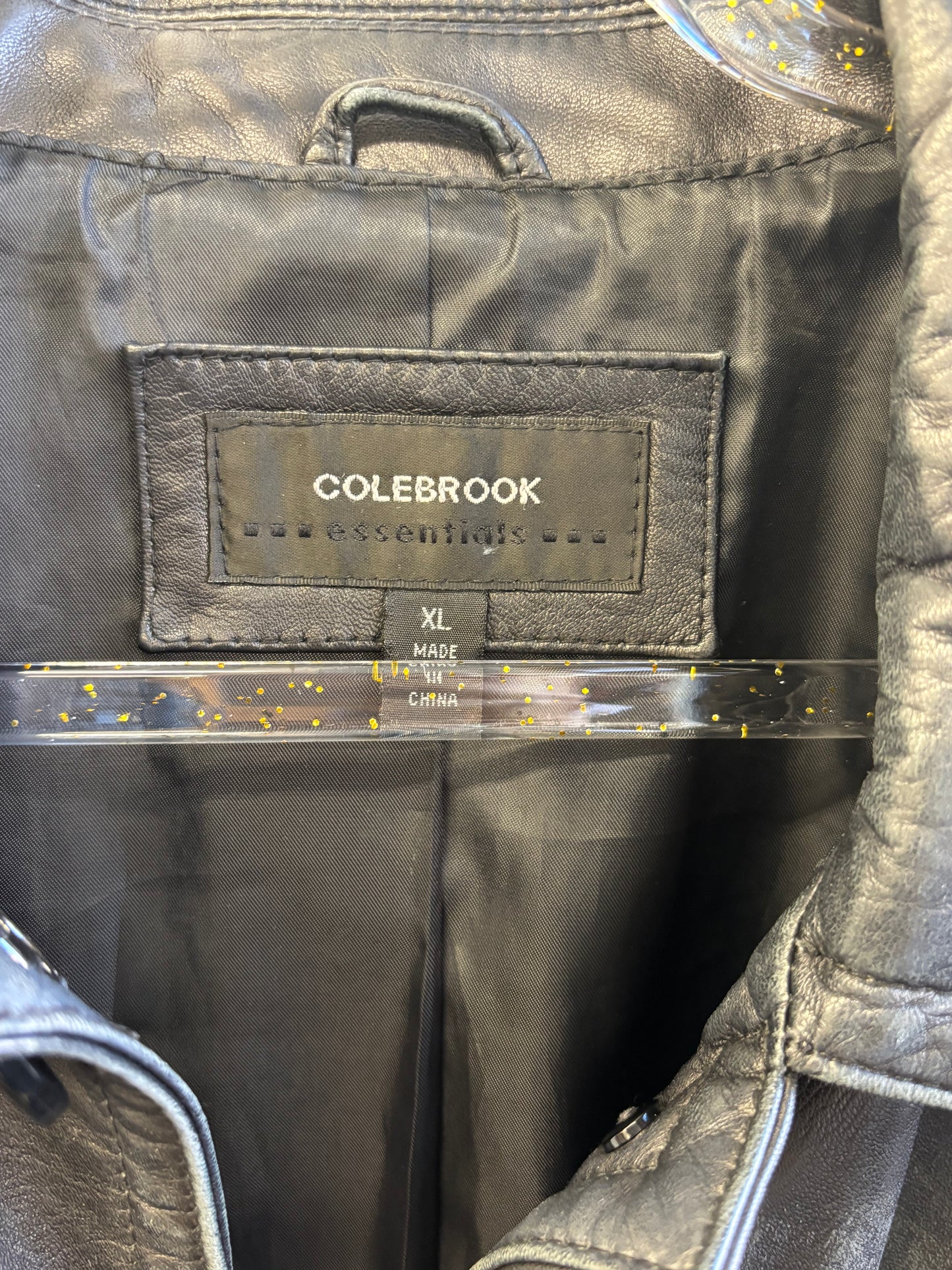 Black Leather Colebrook Jacket