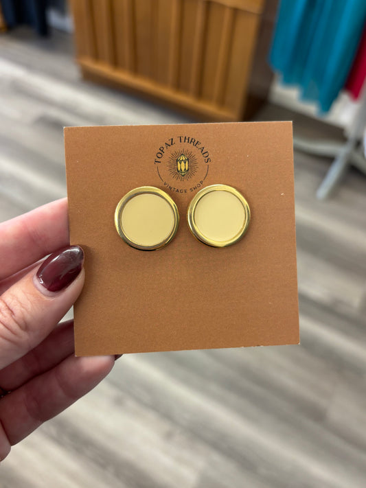 Ivory Enamel Earrings