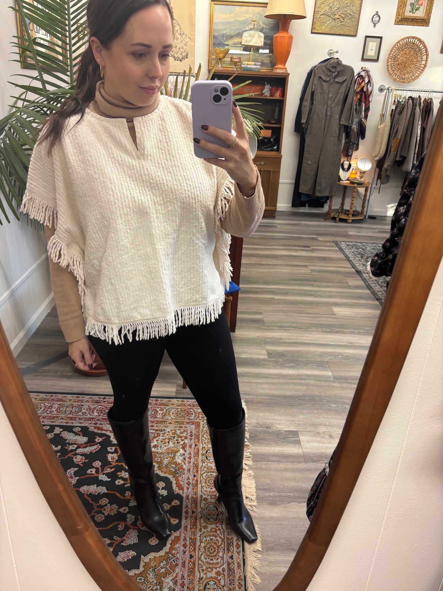 Handmade Ivory Poncho