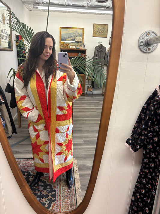 Lone Star Quilt Trench Coat