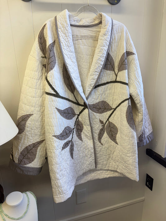 Handmade Quilted Botanical Barn Coat