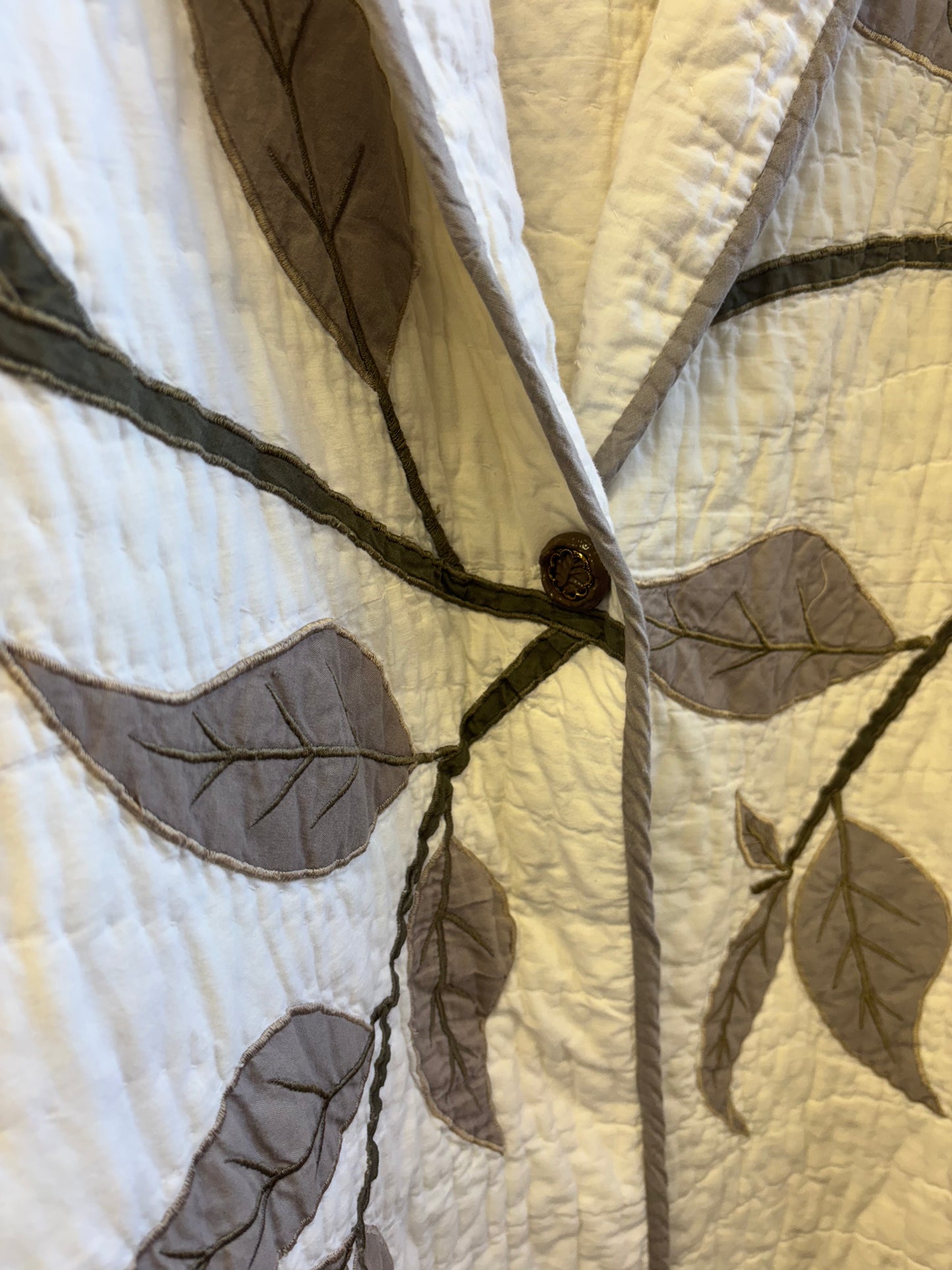 Handmade Quilted Botanical Barn Coat