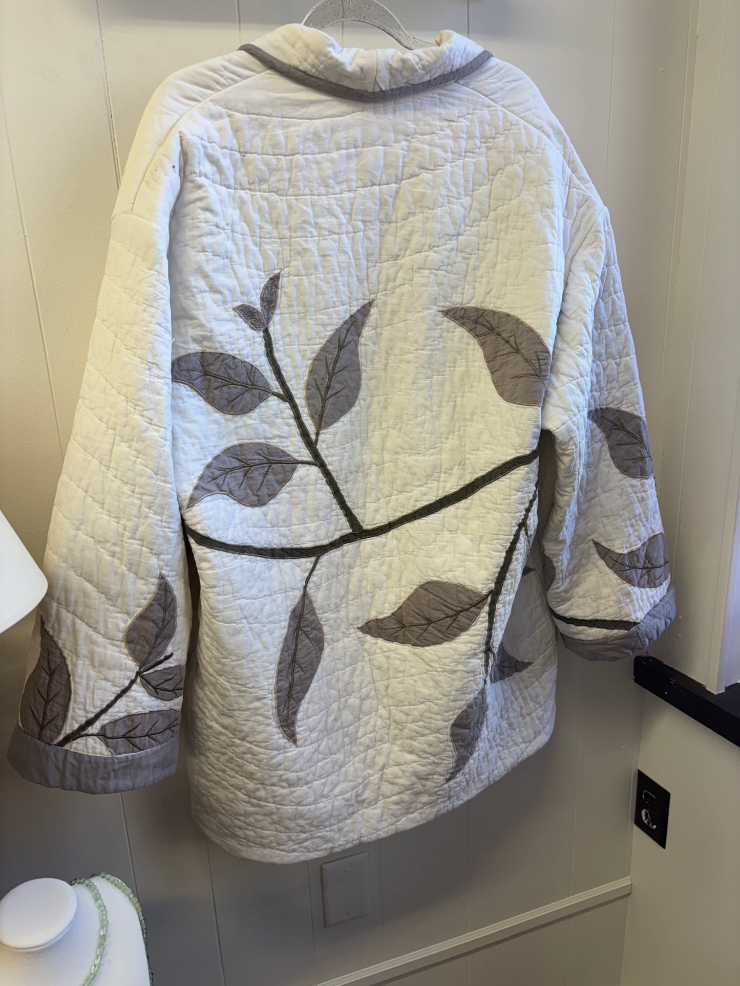 Handmade Quilted Botanical Barn Coat