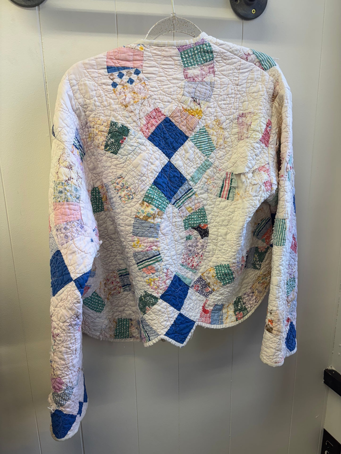 Distressed Wedding Ring Quilt Jacket