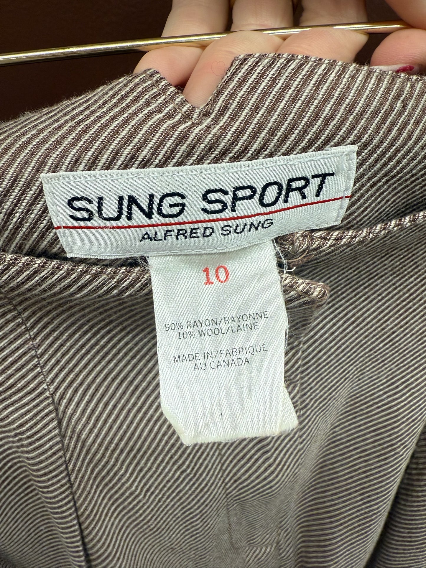 Alfred Sung Striped Skirt