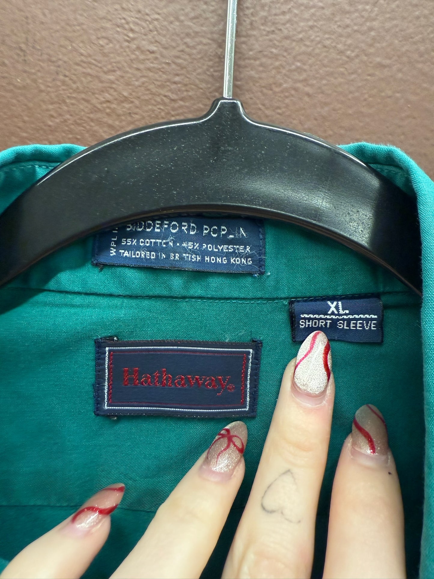 Teal Short Sleeve Button Up