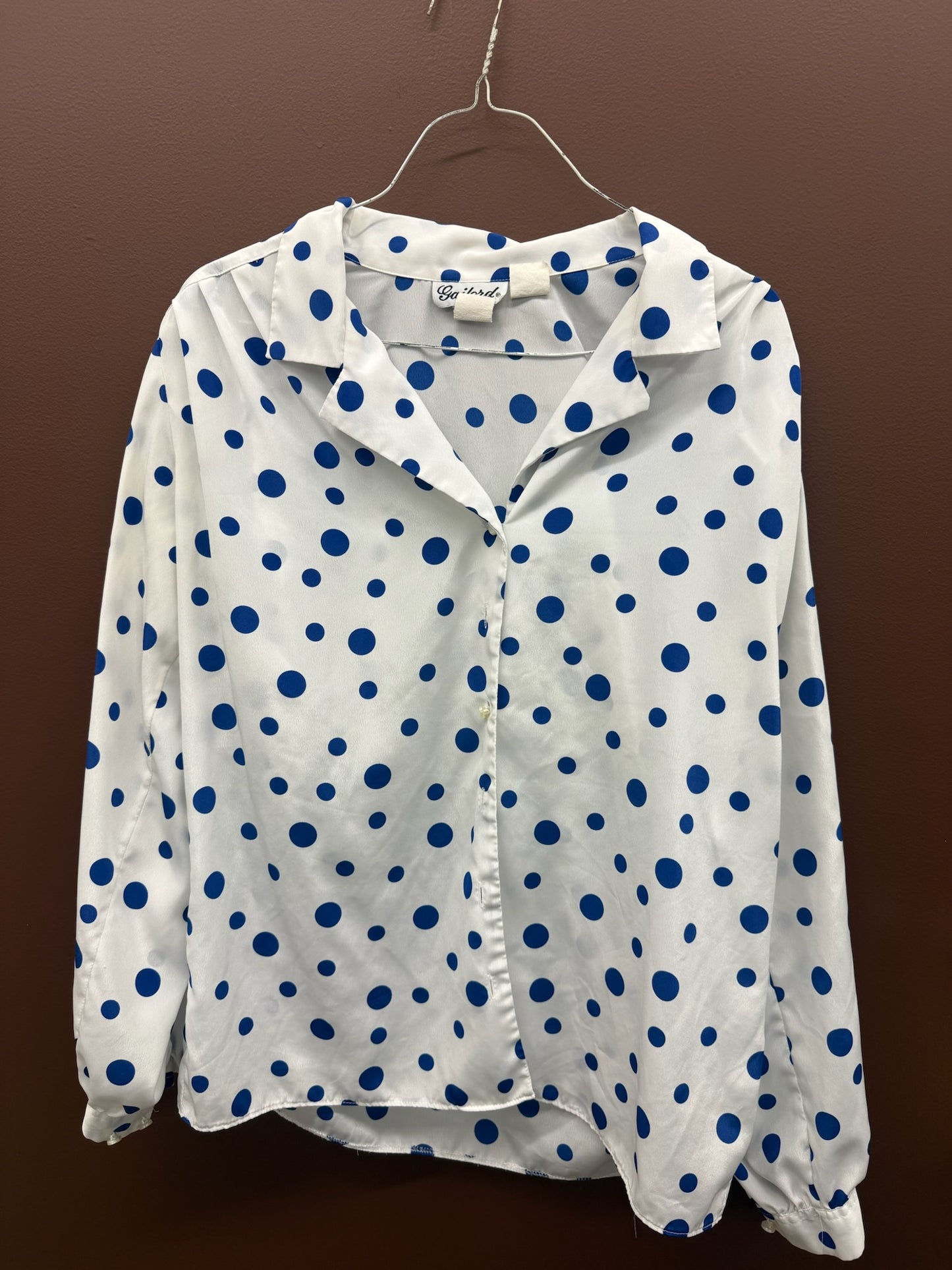 Blue Polka Dot Blouse