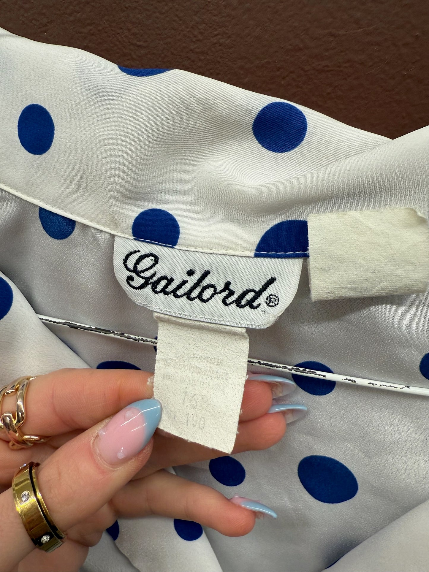 Blue Polka Dot Blouse