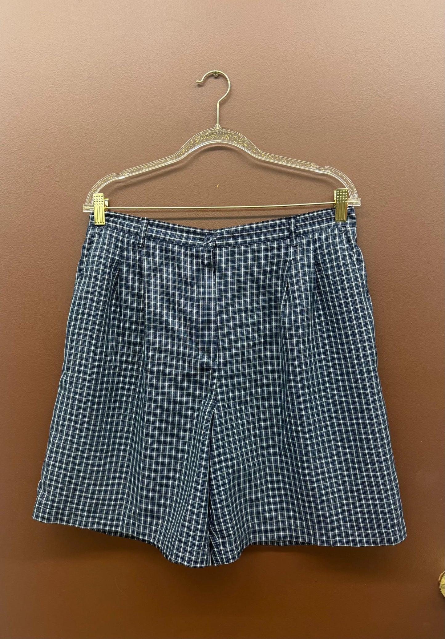Karen Scott Plaid Shorts