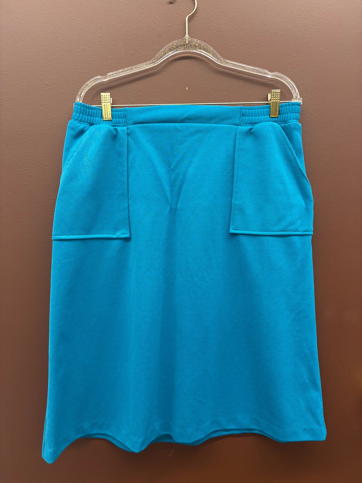 Teal Blue Pocket Skirt