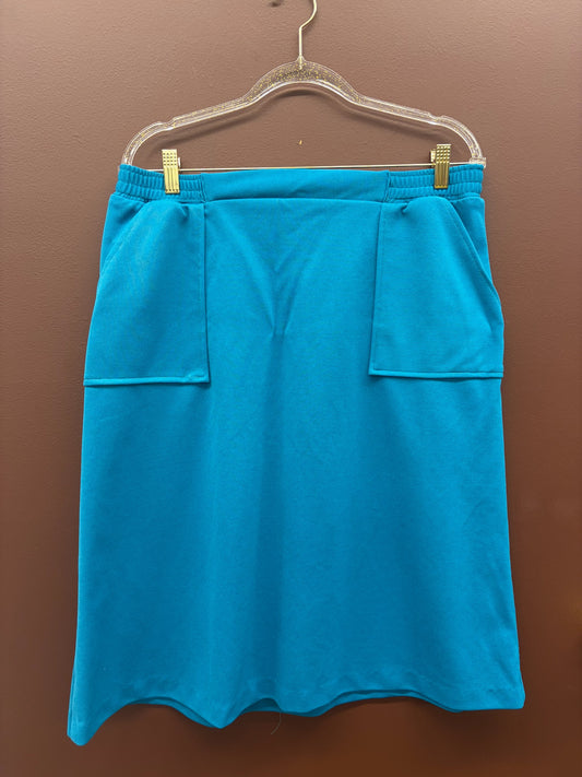 Teal Blue Pocket Skirt