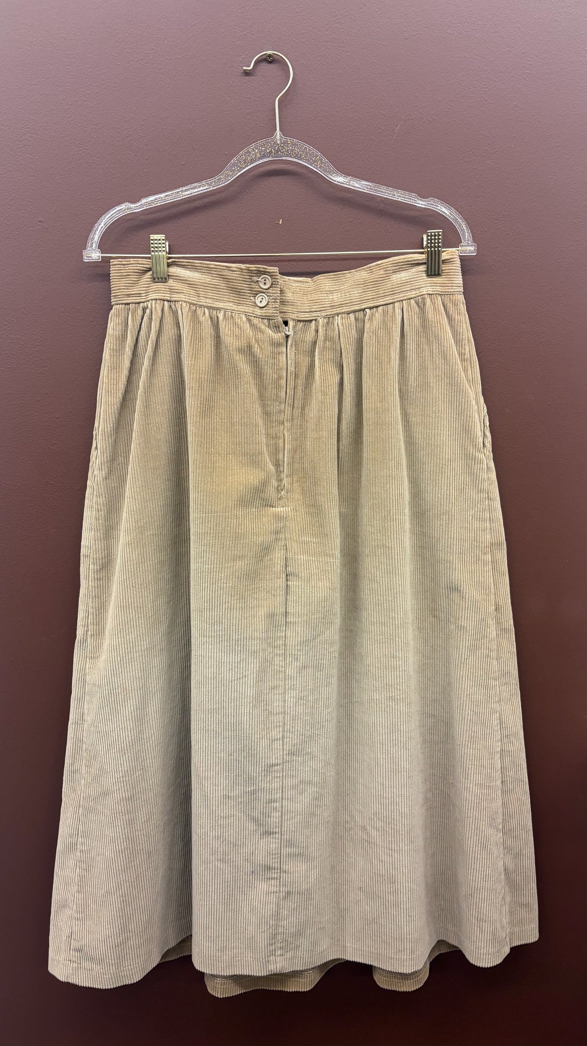 Tan Corduroy Skirt