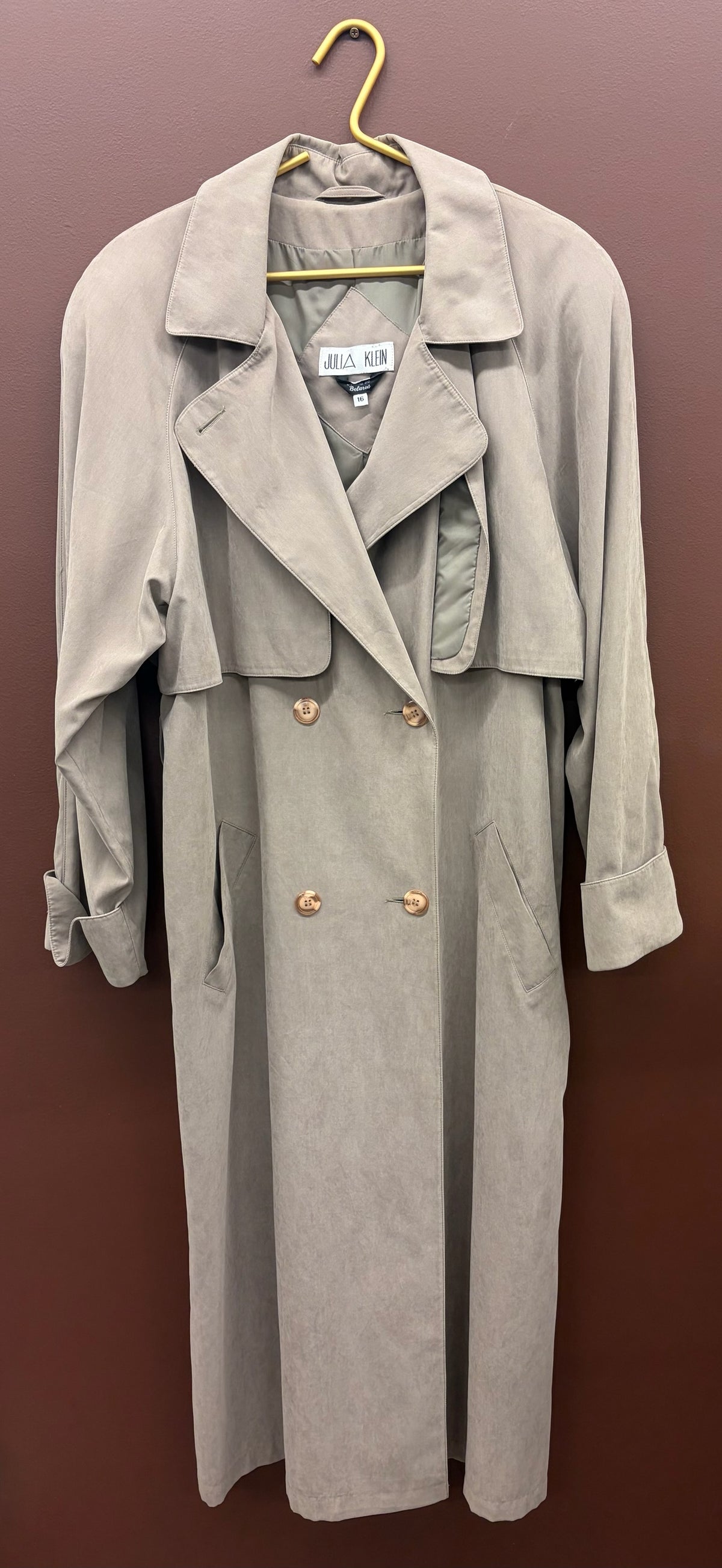Julia Klein Microsuede Trench Coat